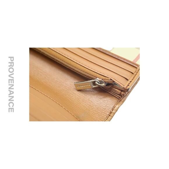 🔴 Burberry Long Snap Wallet - Haymarket Check Brown - Picture 8 of 12